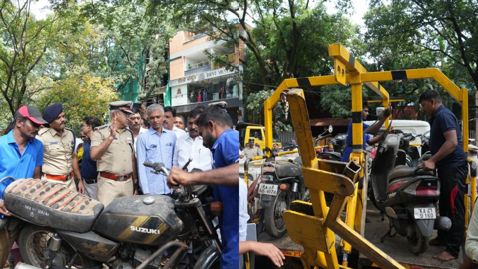 Bengaluru police move 11,000 seized vehicles off footpaths to city outskirts Bengaluru police move 11,000 seized vehicles off footpaths to city outskirts