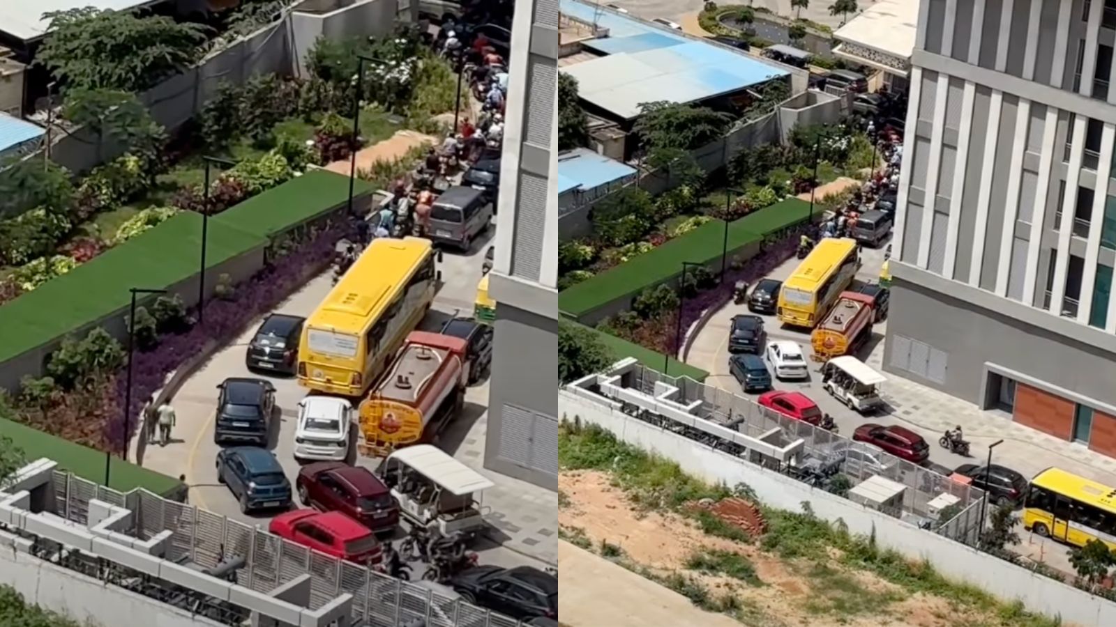 Bengaluru traffic: Residents wait 30 minutes just to exit their own apartment complex