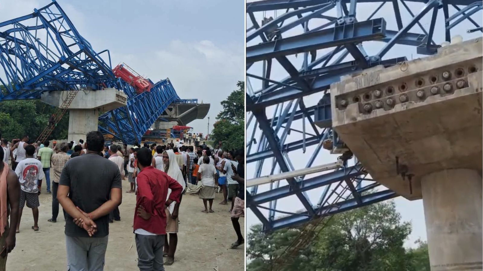 Seven workers injured as beam launcher collapses during bridge construction in Bihar’s Vaishali