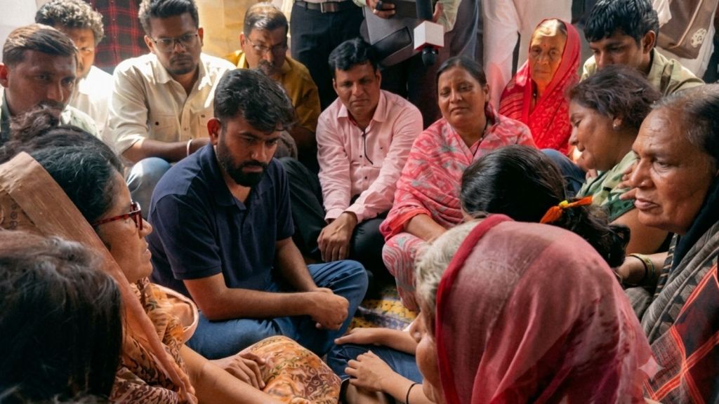 CJP convenor Abhijeet Dipke, who met the family of an MPSC aspirant who died by suicide, allegedly due to debt.
