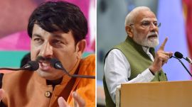 BJP leaders Manoj Tiwari and Shivesh Kumar recalled their shared Purvanchal links. Prime Minister Narendra Modi addresses the NGT international conference in New Delhi.