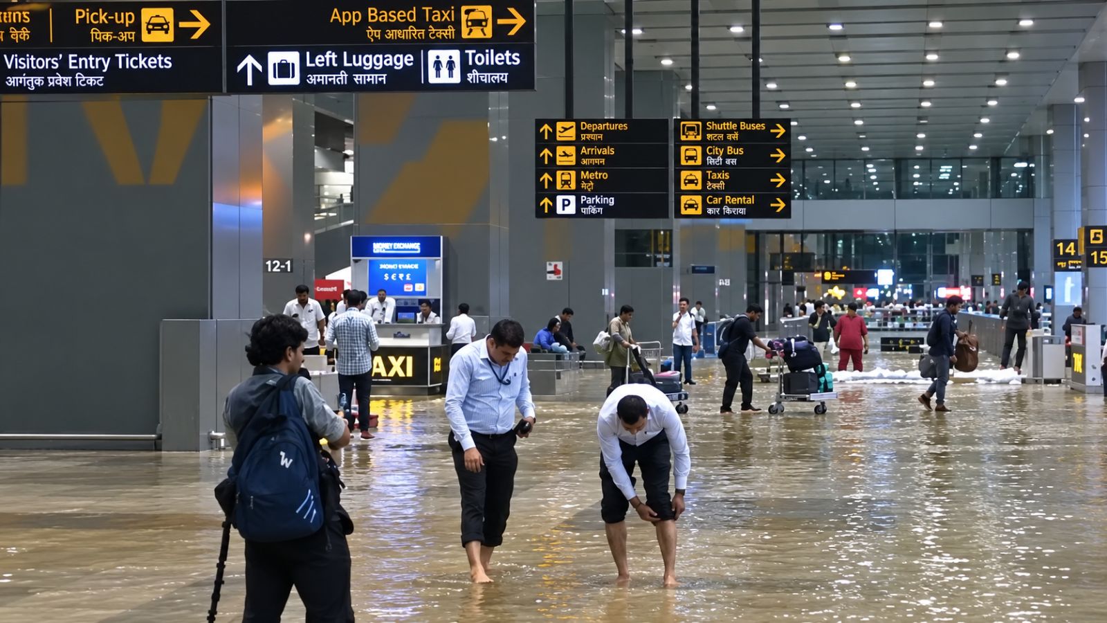 Red alert, heavy rain, flights disrupted in Delhi; yellow alert for Saturday