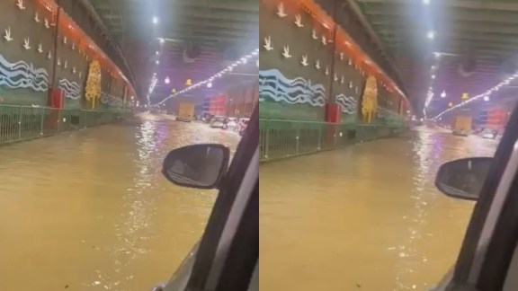 Delhi rain Dwarka Expressway waterlogging