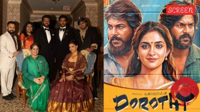 The cast and crew of Dorothy, including director Karthik Subbaraj at Toronto International Film Festival