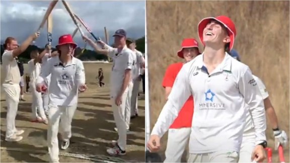 Sam Bodoano started his run-up from the Lord's and bowled the delivery at Valley End Cricket Club in Woking, Surrey Record