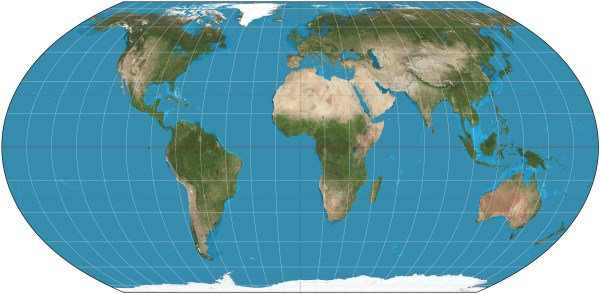 The Equal Earth projection. Wikimedia Commons