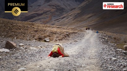 A pilgrim on the Kailash kora (circumambulation) Wikipedia