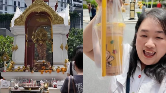 Ganesha bubble tea offering in Thailand