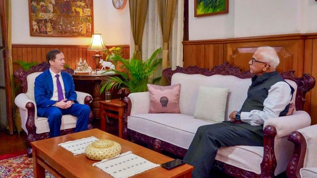 Manipur Governor Ajay Kumar Bhalla meets Ambassador of the United States of America to the Republic of India Sergio Gor.