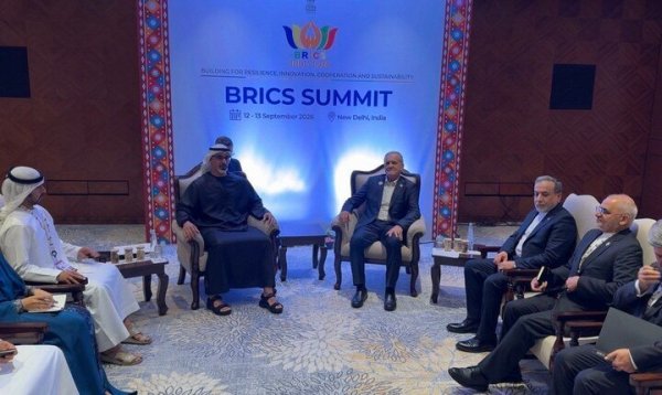 Iranian President Masoud Pezeshkian met with UAE Crown Prince Khaled bin Mohamed bin Zayed Al Nahyan on the sidelines of the BRICS Summit.