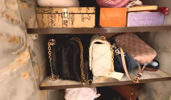 Despite a smaller house, Anachal has a collection of luxury bags. 