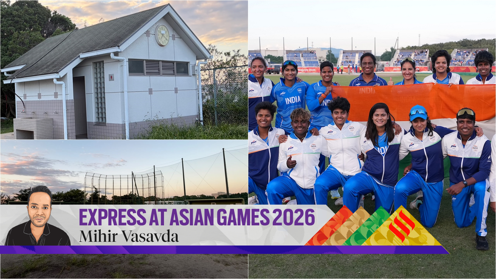 The site of India’s maiden gold: Between a bench and baseball cage - The Indian Express