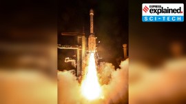 The GSLV-F17 rocket carrying EOS-05 satellite lifts off from the Satish Dhawan Space Centre in Sriharikota, Andhra Pradesh. @isro/X
