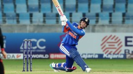 Smriti Mandhana's record-breaking ton helped India thrash Hong Kong in the Asia Cup match. (CREIMAS)