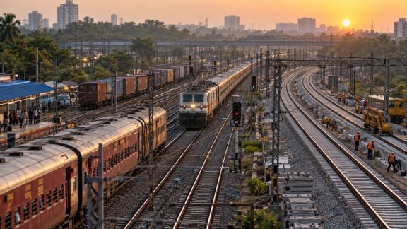 Indian Railway: The 367-km Khargpur-Bagdehi section is part of the Howrah-Mumbai HDN. (AI Generated Image)