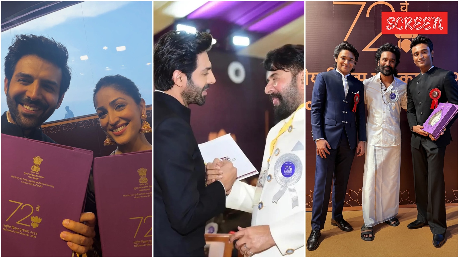 Kartik Aaryan calls National Award ‘small-town dream’; Mammootty says ‘lifetime honour’