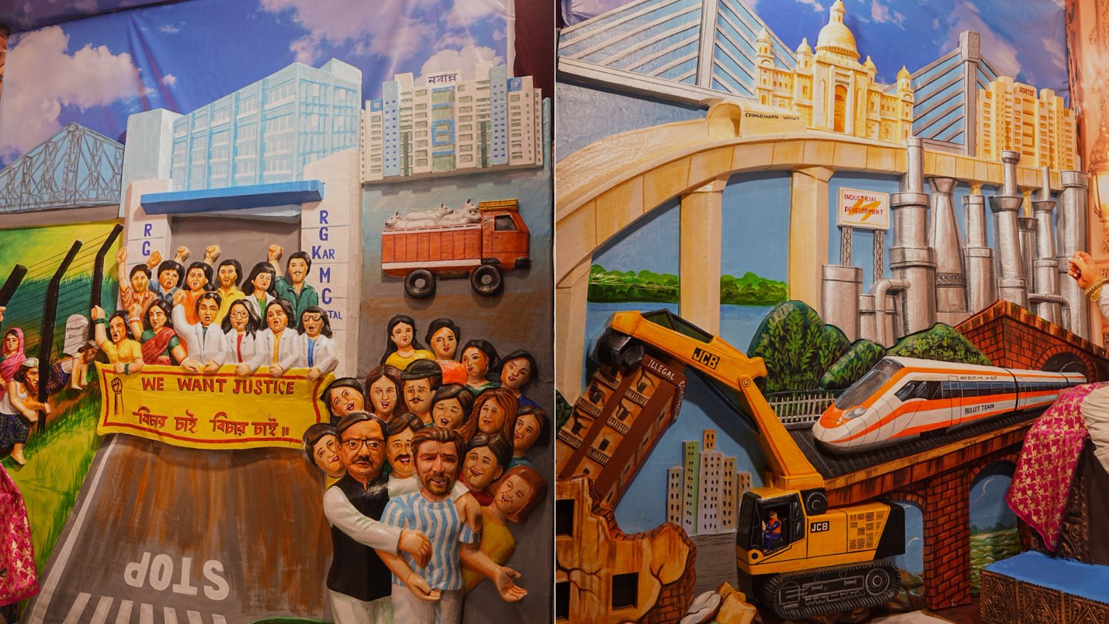 RG Kar to bullet trains: Kolkata Ganesh pandal showcases Bengal’s ‘transition’ after polls