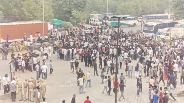 The protesters damaged property on the campus and set some objects on fire. (Express Photo)