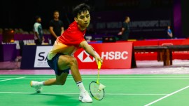 File image of Indian singles shuttler Lakshya Sen. (BAI Media)
