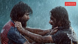 Actors Soori and Suhas in a still from the film Mandaadi