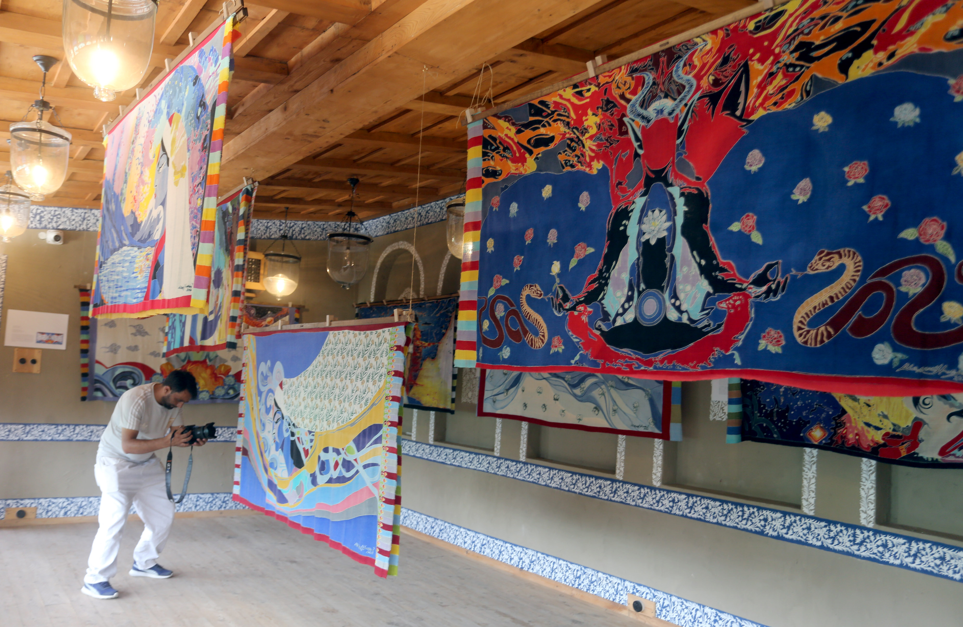 Pashmina shawls, Kashmiri artist Masood Hussain, Kashmiri Muslims, Kashmiri Hindus, Lal Ded -- Vaakhs of Silence, Lal Ded, Lal Ded’s vaakhs, Kashmiri communities, Maqam, Rajbagh, Indian express news, current affairs