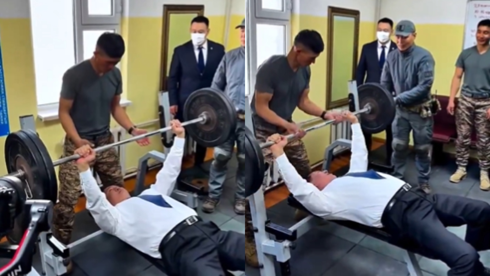 58-year-old Mongolian president bench-presses 100kg; leaves internet impressed 58-year-old Mongolian president bench-presses 100kg; leaves internet impressed