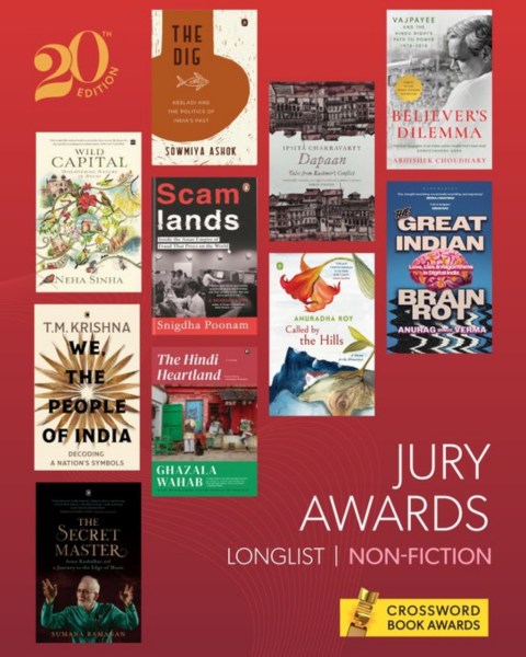 The Crossword Book Awards non-fiction longlist.