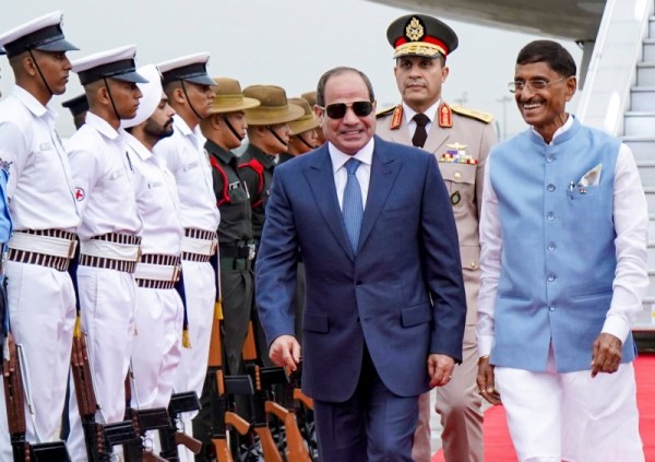 MoS for Defence Sanjay Seth receives Egyptian President Abdel Fattah el-Sisi (MEA via PTI Photo)