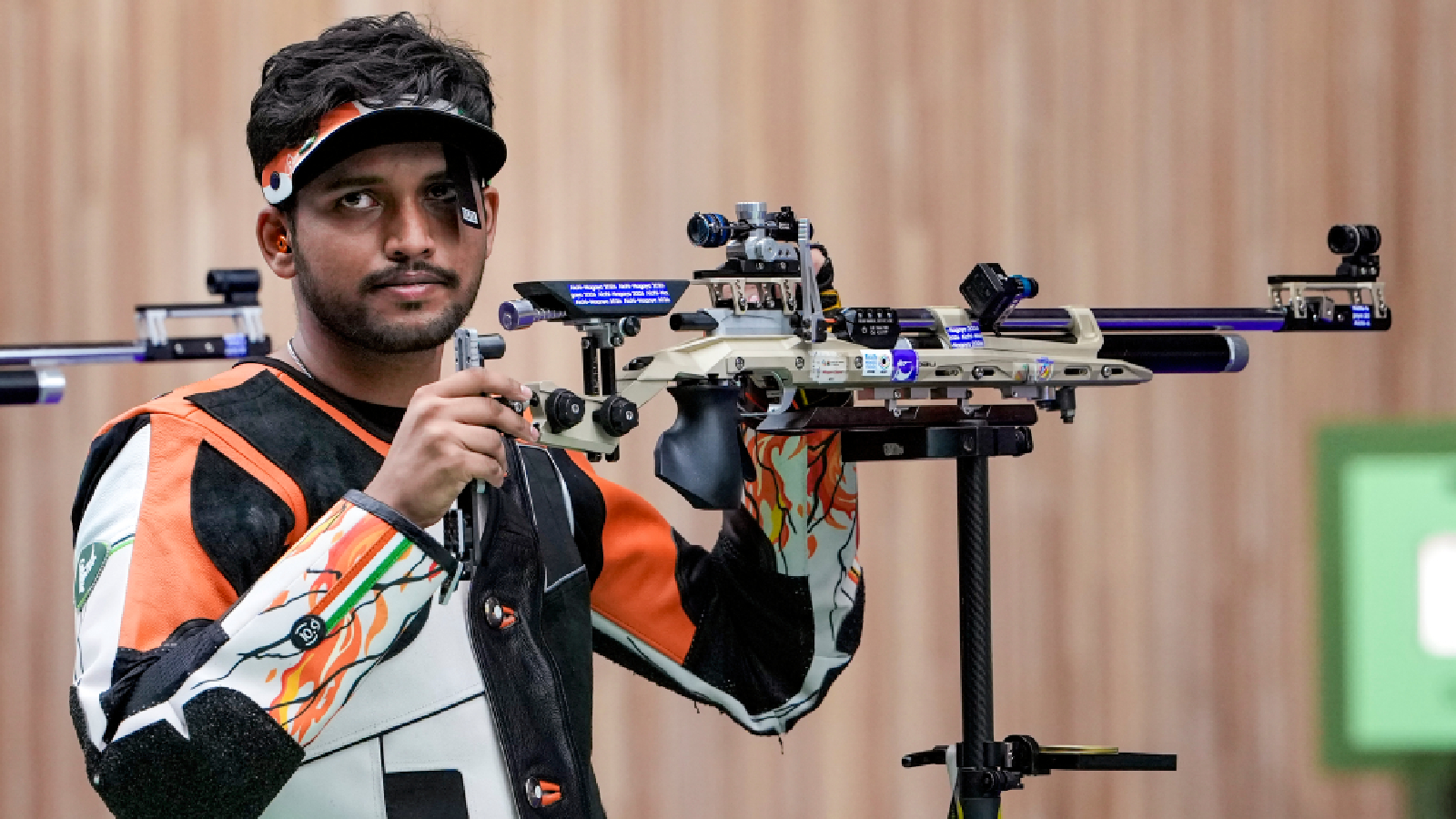 India’s Rudrankksh Patil competes in the 10 meter rifle men individual event in the ongoing 20th Asian Games 2026, in Nagoya, Japan, Monday, Sept. 21, 2026.