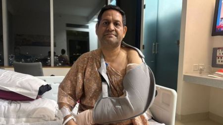 Retired Indian Air Force (IAF) Group Captain Amit Kumar Gupta is undergoing treatment at a private hospital. (Special arrangement)