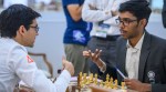 Praggnanandhaa took down Anish Giri on top board in India vs Netherlands Round 5 clash. (Michal Walusza/FIDE)