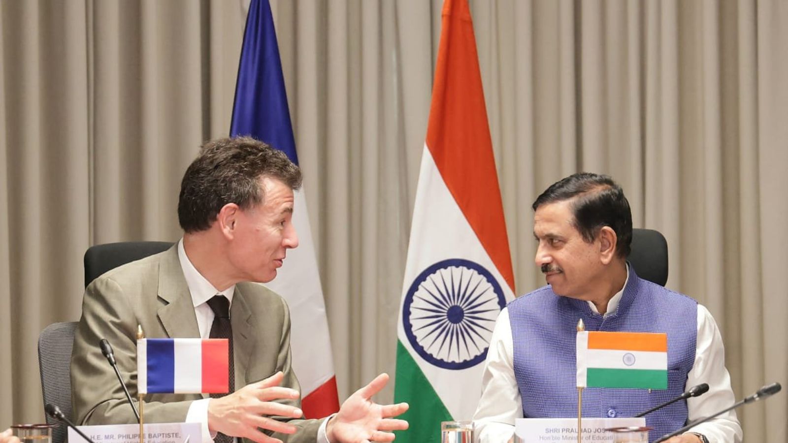 Education Minister Pralhad Joshi meets French counterpart, proposes an IIT campus in Italy