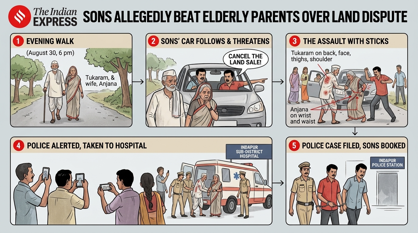 Pune couple assaulted by sons