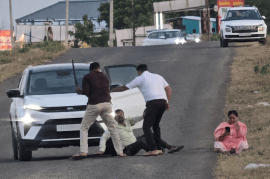 the incident took place around 6 pm on August 30 when Tukaram Kisan Raut and his wife Anjana Raut were out for a walk