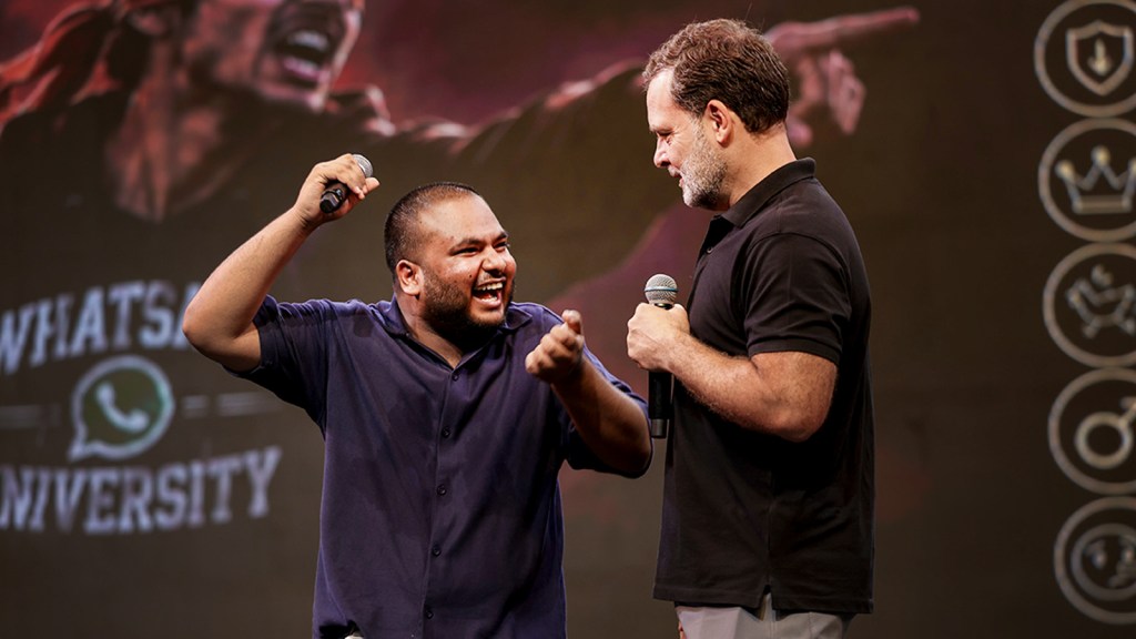 The cancellations come two days after Pulkit Mani performed at Rahul Gandhi’s student-focused event in Indore on September 19. (X/ INC/ AI Enhanced)