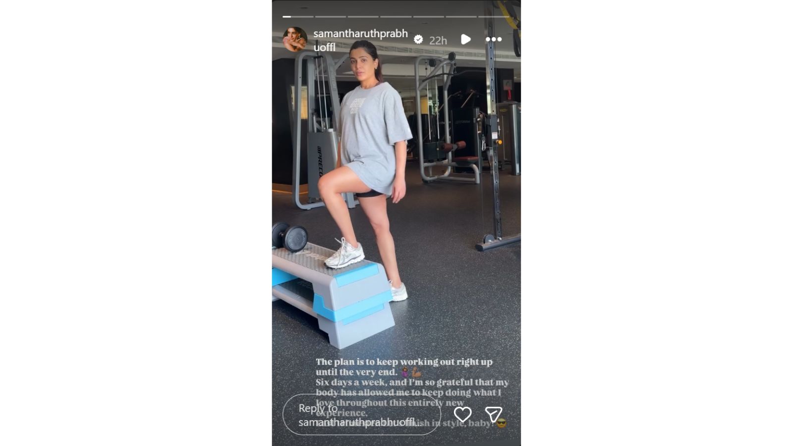 Samantha's Instagram post