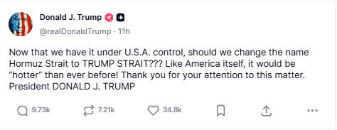 Trump strait