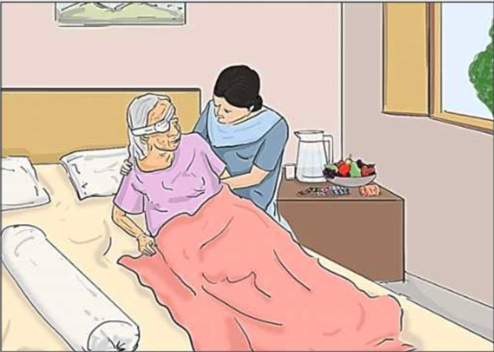 Khwahish, a married woman, who takes care of her old mother. (Screenshot from the book)