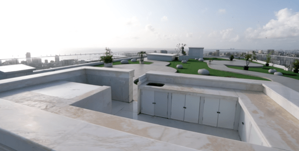 Sea-facing terrace garden