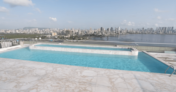 Swimming pool in Rahul Vaidya's house
