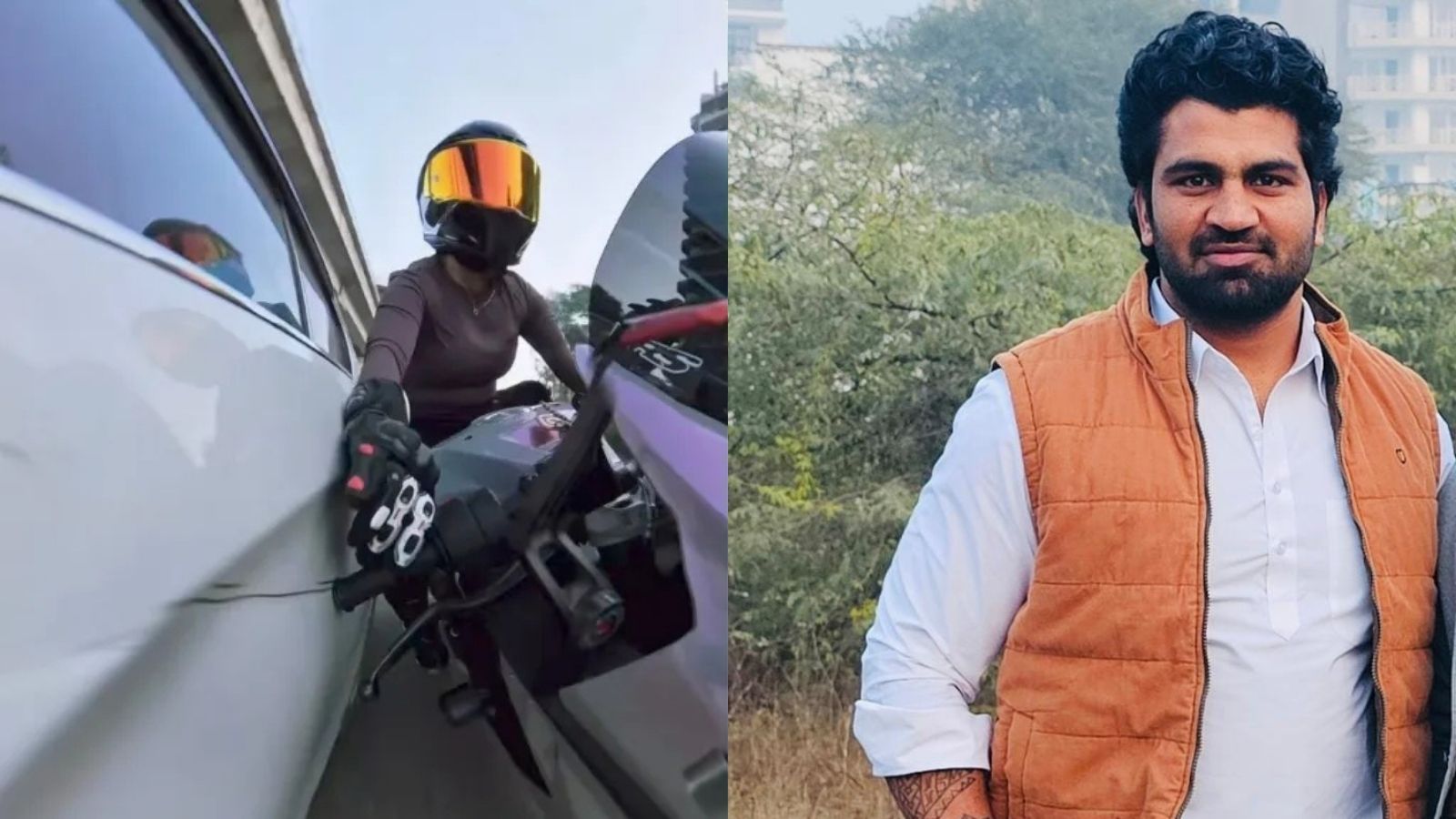 Driver who rammed woman biker in Gurugram detained for attempt to murder - The Indian Express