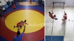 Wrestlers busy in their grind at the Raipur Sports Academy in Sonepat, Haryana. (Express Photo by Gajendra Yadav)