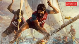 Actor Soori in a still from the film Mandaadi