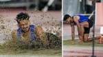 Murali Sreeshankar twisted his right ankle while stepping on the take-off board during the men's long jump final at the Asian Games. (PTI)