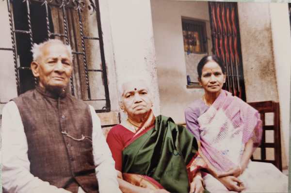 Srimathi with her parents