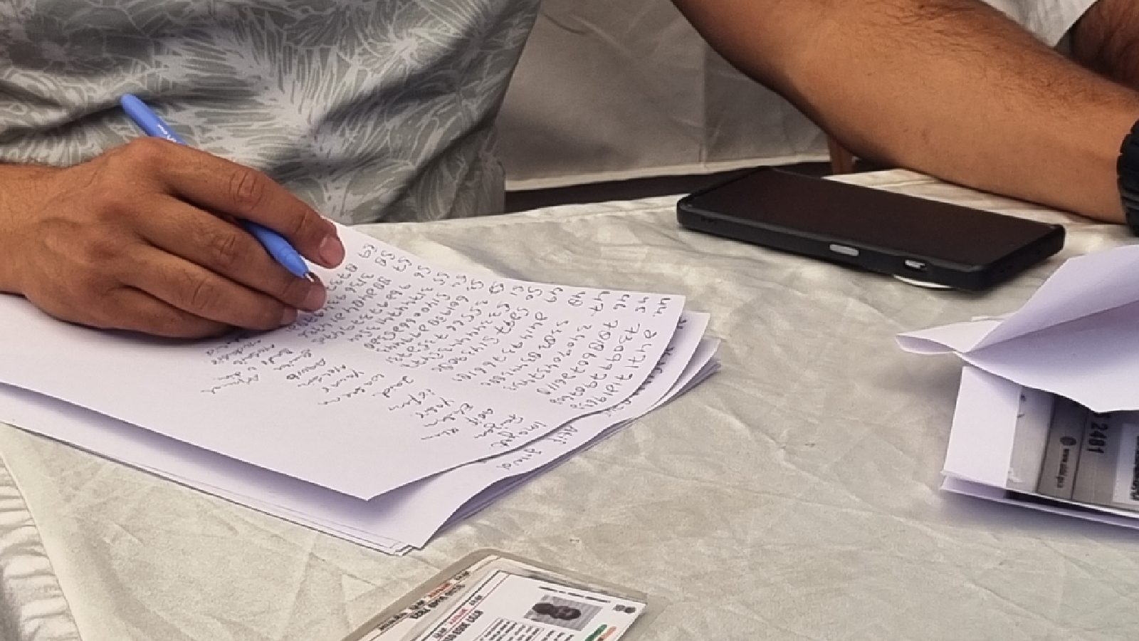 Aadhaar Card numbers are being recorded before issuing tickets.