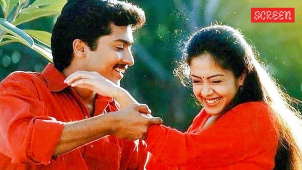 Suriya and Jyothika on the sets of Poovellam Kettuppar 