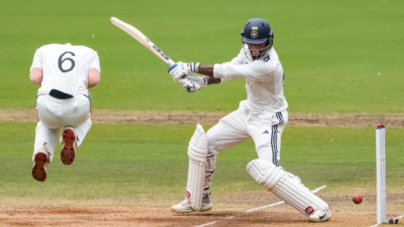 South Zone's Tilak Varma, right, plays a shot on day 4 of the Duleep Trophy 2026-27 final cricket match between South Zone and East Zone, in Chennai, Tamil Nadu, Wednesday, Sept. 9, 2026. (PTI Photo)