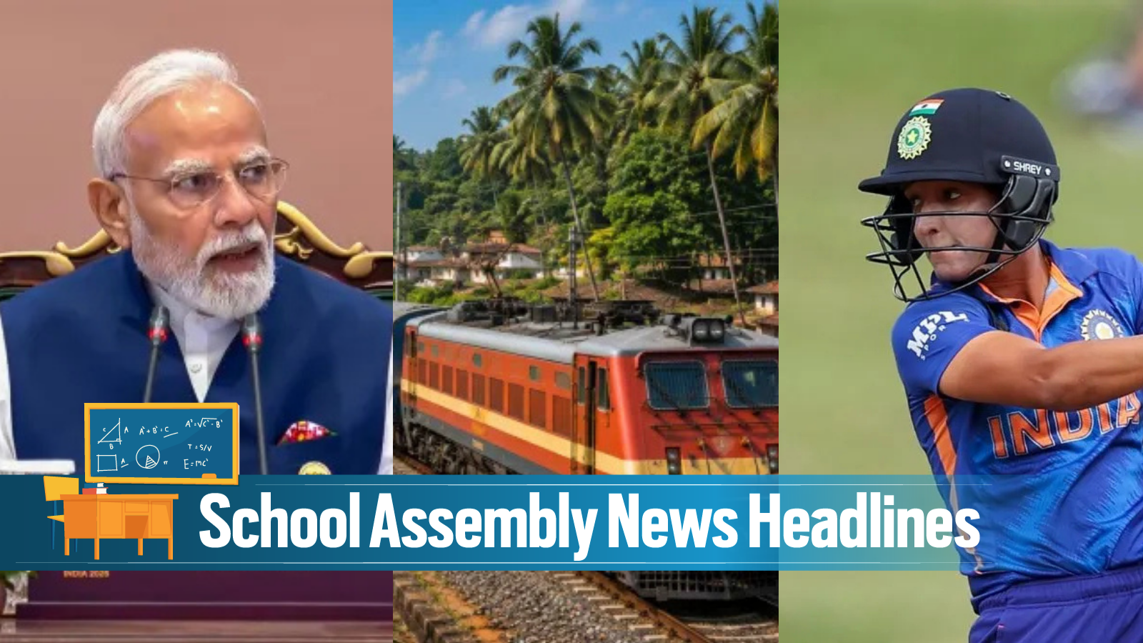 Today News Headlines for School Assembly, September 14, 2026: India to compete with Sri Lanka for eighth Asia Cup title 