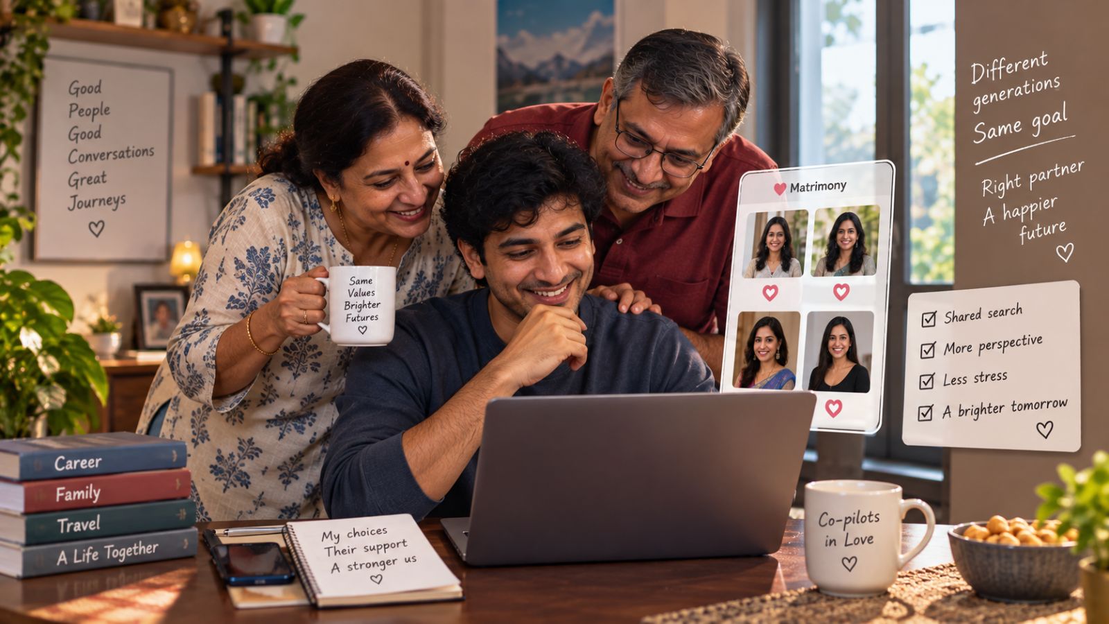 Parents and their adult children are increasingly exploring matrimonial matches together, creating a new model of shared partner search
